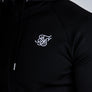 SikSilk - Black Essentials Poly Full Zip Hoodie